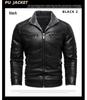 Men's Retro Faux Leather Jacket with Multi-Pockets, Fleece-lined PU, Business Casual Outerwear