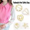 20PCS Scarf Ring Clip -T-Shirt Ties Clips Clothes Corner Knotted Button for Women Fashion Metal Round Circle Shirt Clip Buckle