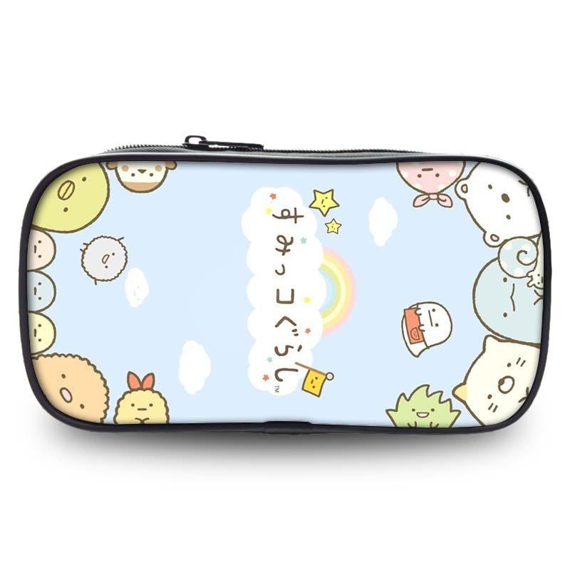 Söt pennställ från Sumikkogurashi i slitstarkt nylon för skol- och kontorsmaterial