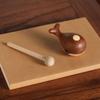 Percussion Solid Wood Carving Decor Relieve Pressure Whale Wooden Fish  Home Decor