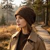 Weiche Thermomütze für Herbst Winter Strickmützen Damen, Dicke Slouchy Beanie mit Diamant-Plüsch-Struktur, Warm Gemütlich Lässig Outdoor Pendeln Skifahren