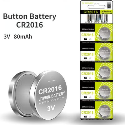 CR2016 Lityum Pil 3V Düğme Piller İzle Araba Anahtarı Düğme Pil için