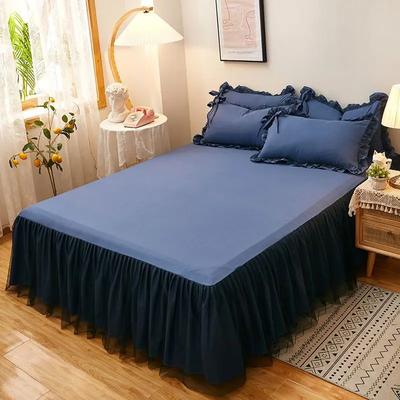 Solid Lace Bed Skirt Transparent Mesh Skirt Mattress Cover Bed Sheet Anti Slip and Dustproof Bedding Fashionable Bedspread