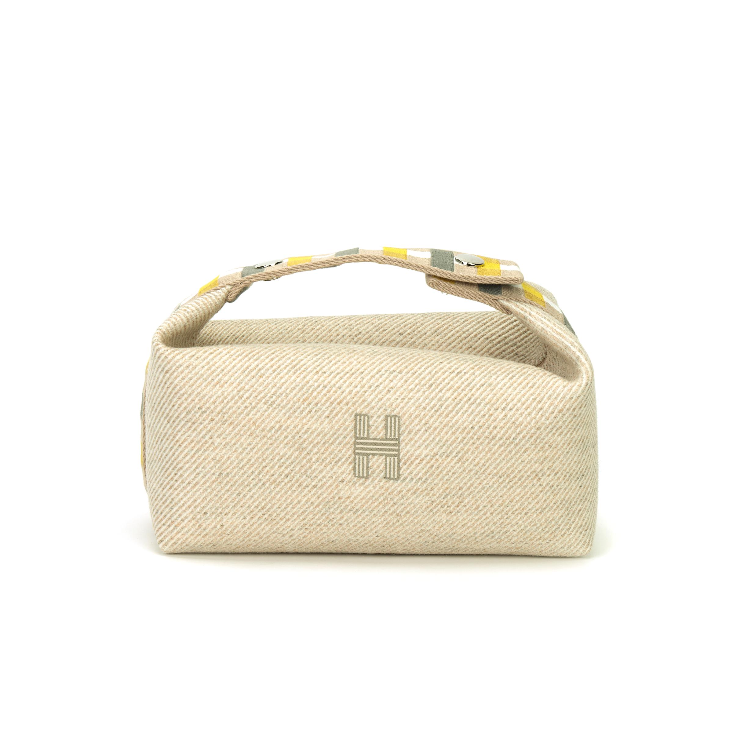 

Новая сумка для хранения шерсти HERMES Bride a Brac, косметичка маленькая унисекс бежевая H103802M01 21.1*11.9*17.0CM