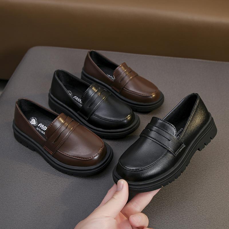 Children Clothing Yulin-001 Girls Leather Shoe For British Style Children Shoes Mary Jane Shoes Princess Shoes Kid Shoe For Kids Loafers Cm