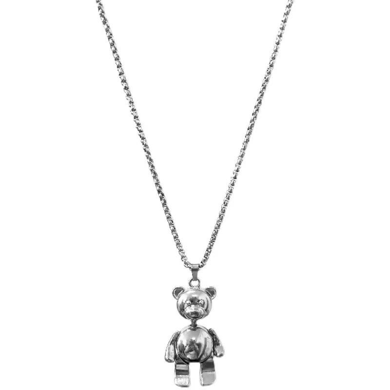 Movable Limbs, Pot-bellied Bear Necklace, Hip-hop Long Versatile Sweater Chain, Pendant Couple Accessories