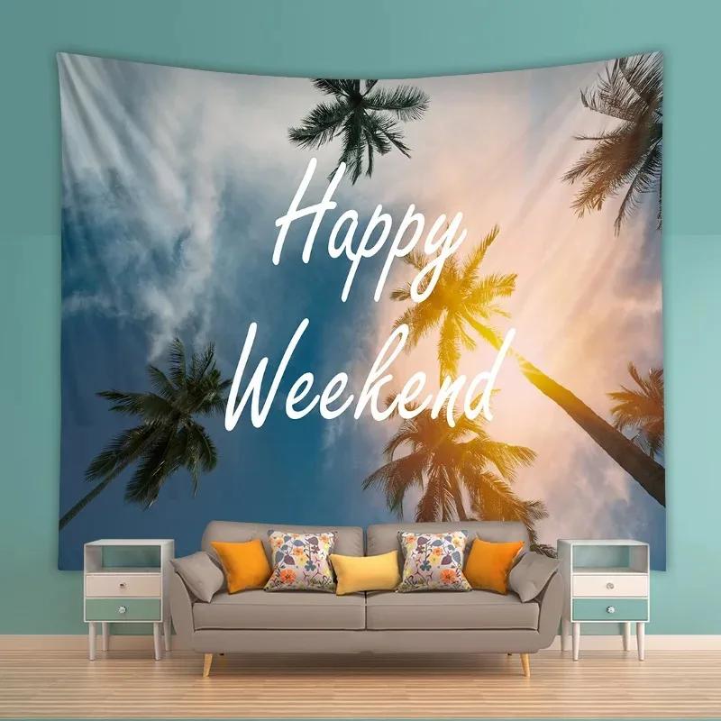 Простой пейзаж Океан Фон Гобелен Спальня Гостиная Гобелен Украшения Дома Настенный — фото 15