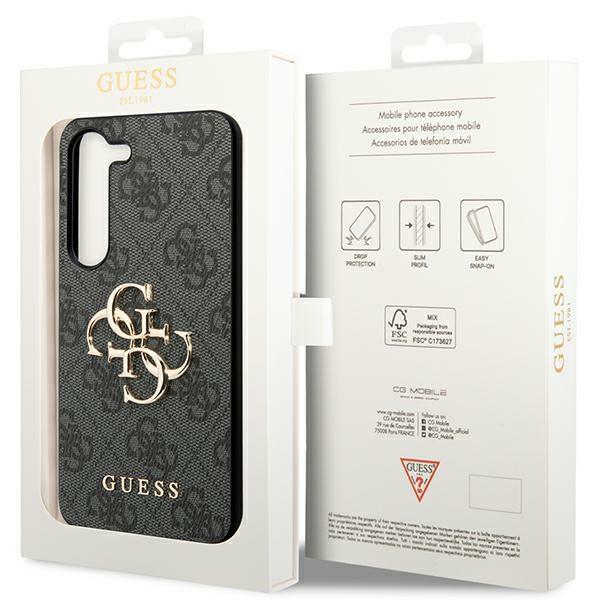 Guess Guhcs24M4Gmggr S24+ S926 Černý/Black Pevný obal 4G Velké kovové logo