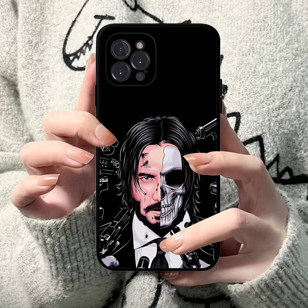 1pc Classic J-john Movie W-wick Phone Case For Iphone 17 Air 16 15 14 13 12 11 Pro Max 16 15 14 Plus TPU Soft Case