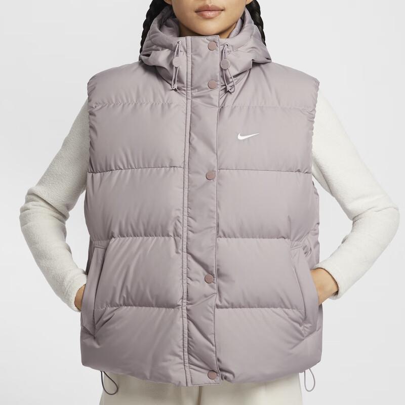 Nike Casual Windproof Warm Vest Women Vests Purple FZ5933-226