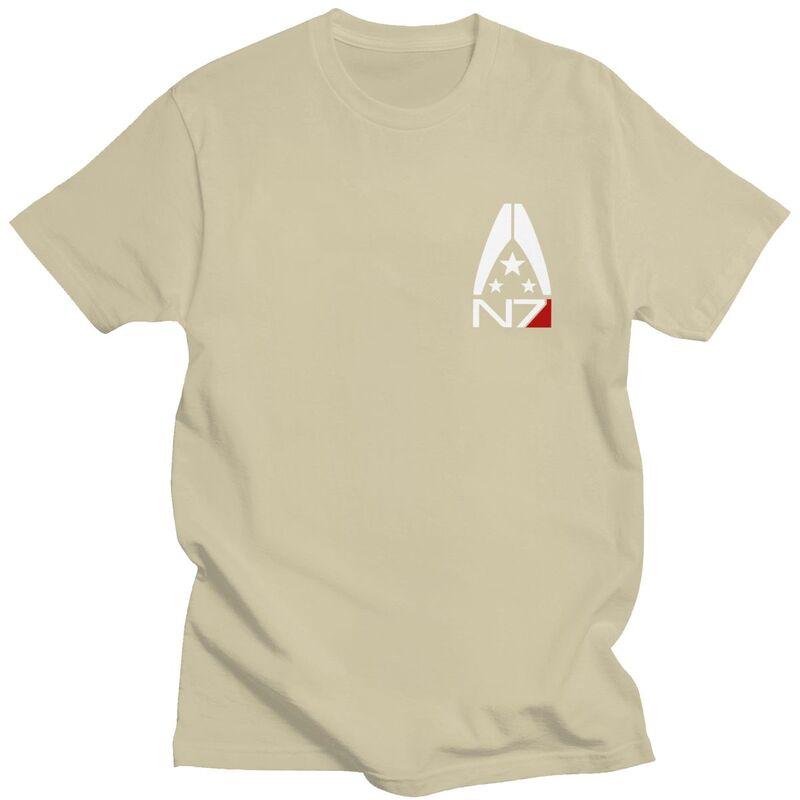 Custom Mass Effect Alliance N7 Logo Tshirts for Men Short Sleeve T Shirt Tshirt Slim Fit 100 Cotton Tee Gift
