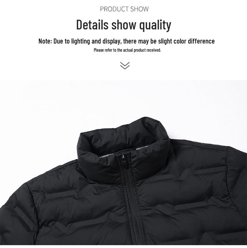Men's Lightweight Graphene White Duck Down Winter Jacket - Warm, Casual, Outerwear