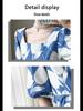 New Summer Fashion: High-End Mid-Length Maternity Dresses with Printed Puff Sleeves