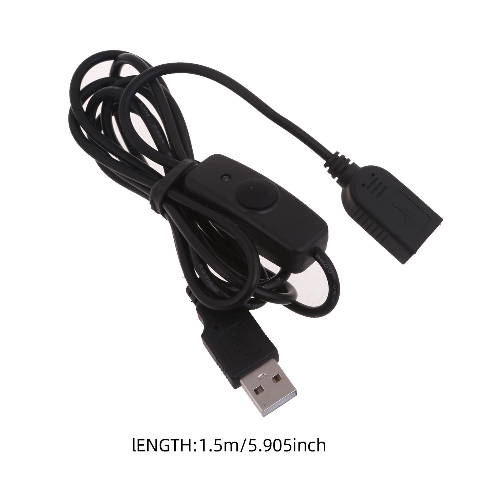 

Удобный USB-кабель длиной 1,5 м, шнур питания с кнопкой питания, поддерживает зарядку 5 В/3 А для светодиодной настольной лампы, USB-вентилятора