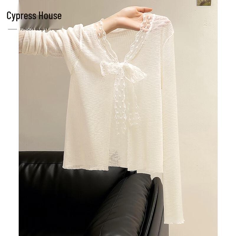 Women s V-Neck Lace Knit Cardigan M