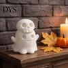 Unique Holiday Gifts 3D Printed Cute Ghost Skull Figurine, Stacked on Halloween Desk Accessories Statue, Spooky Desktop Ornament, Fun Party