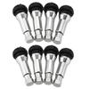 8PCS TR414 Chrome Tubeless Snap In Wheel Tire Valve Stems Rubber Dust Caps New