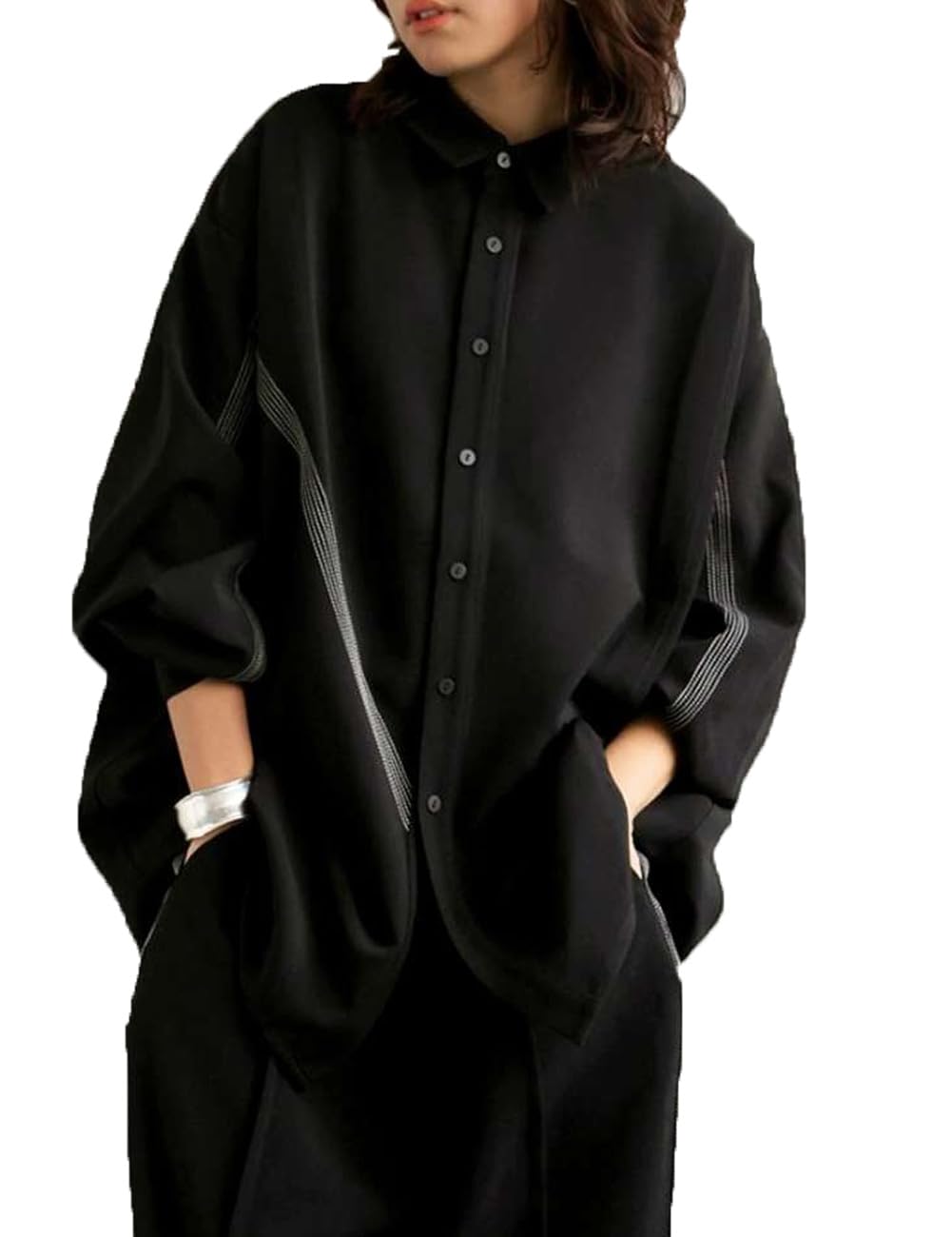 

antiqua Рубашка женская черная с длинным рукавом, размер единый, KYO-3003, 05,