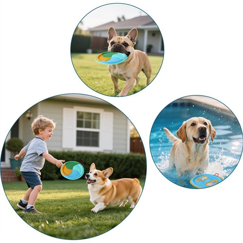 Floating Flying Disc Interactive Dog Set- 2 Pieces For Small, Medium For Aggressive Chewers Pet Game Supplies 2 Styles