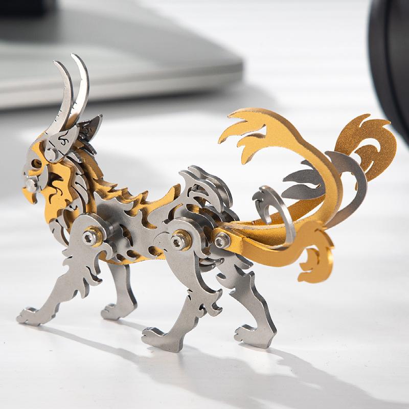3D Puzzle Metal Model Building Kits Divine Beast Fierce Mechanical Animals Jigsaw DIY Assembly Toy for Adults Kid