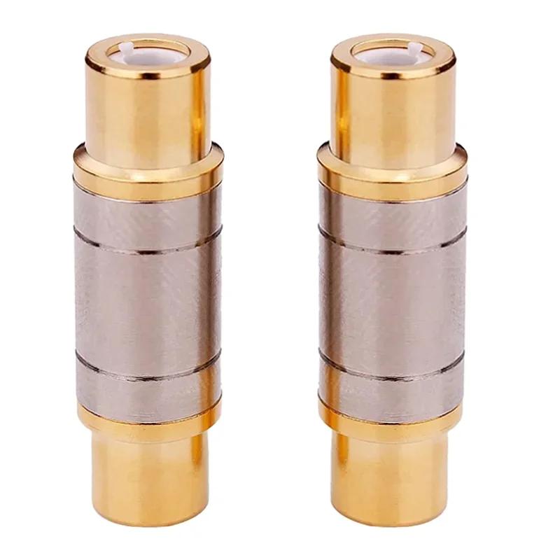 2/4/10Pcs RCA Connector Female To Female Plug Socket Converter Adapter for AV Microphone Audio Speaker Amplifier