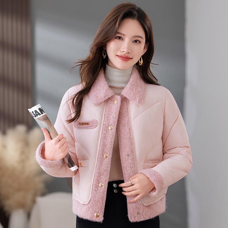 Small cotton-padded mother winter cotton-padded clothes new middle-aged and old autumn and winter coats short cotton-padded jackets women