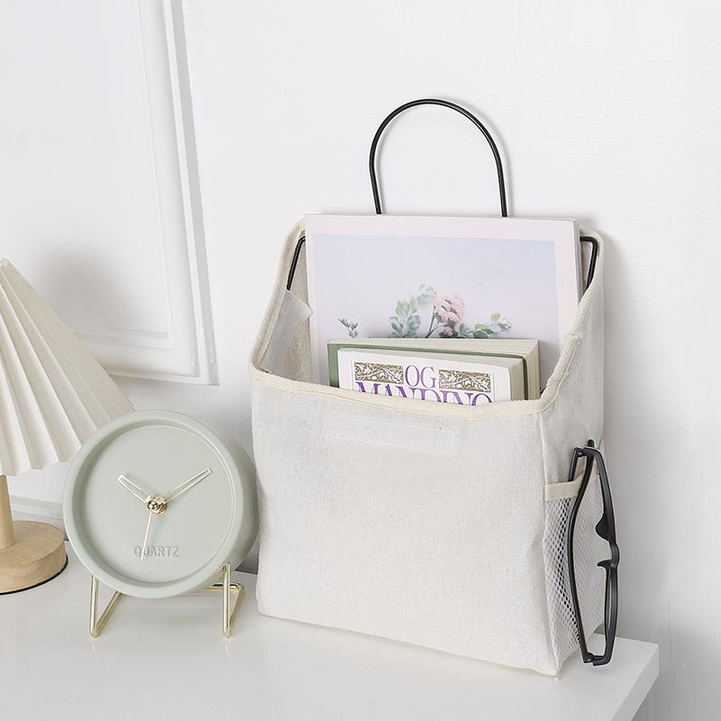 Hanging Bag Dormitory Dormitory Artifact Storage Bag Wall Hanging Wall Cloth Tabletop Cotton Linen Storage Bag