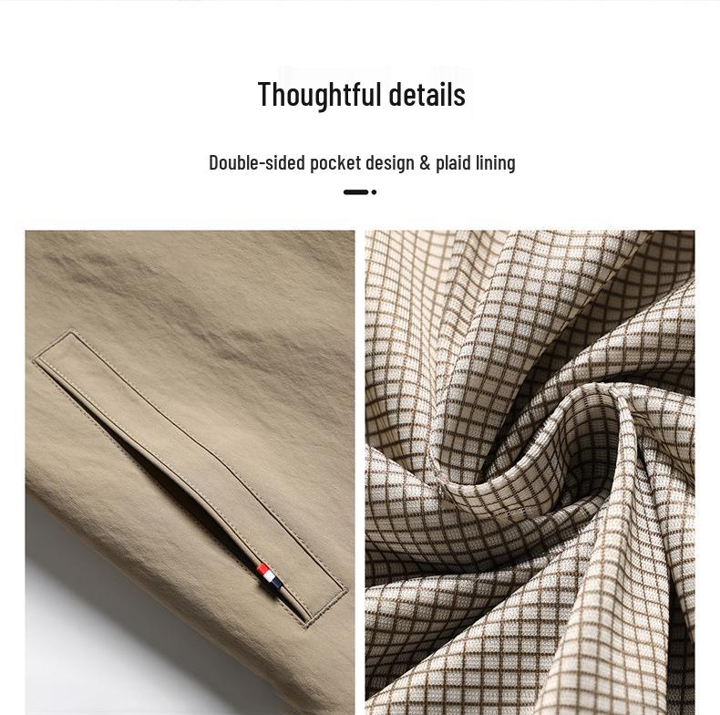 Grandpa Spring Men's Solid Color Lapel Jacket - Casual Business Outerwear