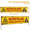 Zombie Themed Halloween Warning Sign 2D Flat Haunted House Decor  For Yard Decor