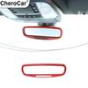 Red Interior Rearview Mirror Cover Trim Frame Decor For Jeep Grand Cherokee 17+
