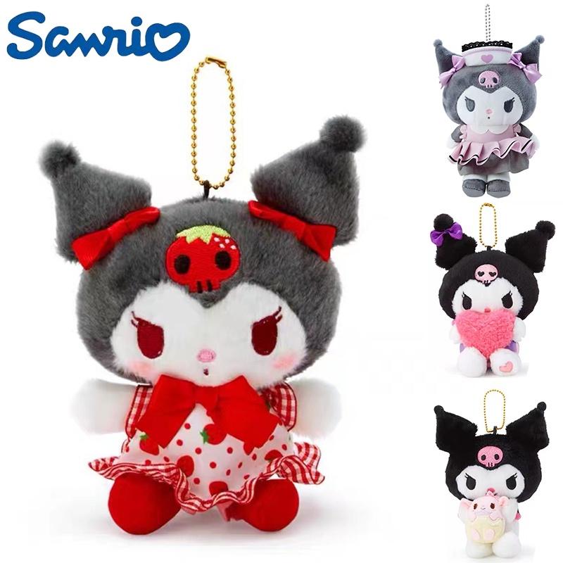 Peluche de Sanrio Kuromi Muñeco Relleno Figura Llavero Colgante Suave Apachurrable Regalo Para Niños