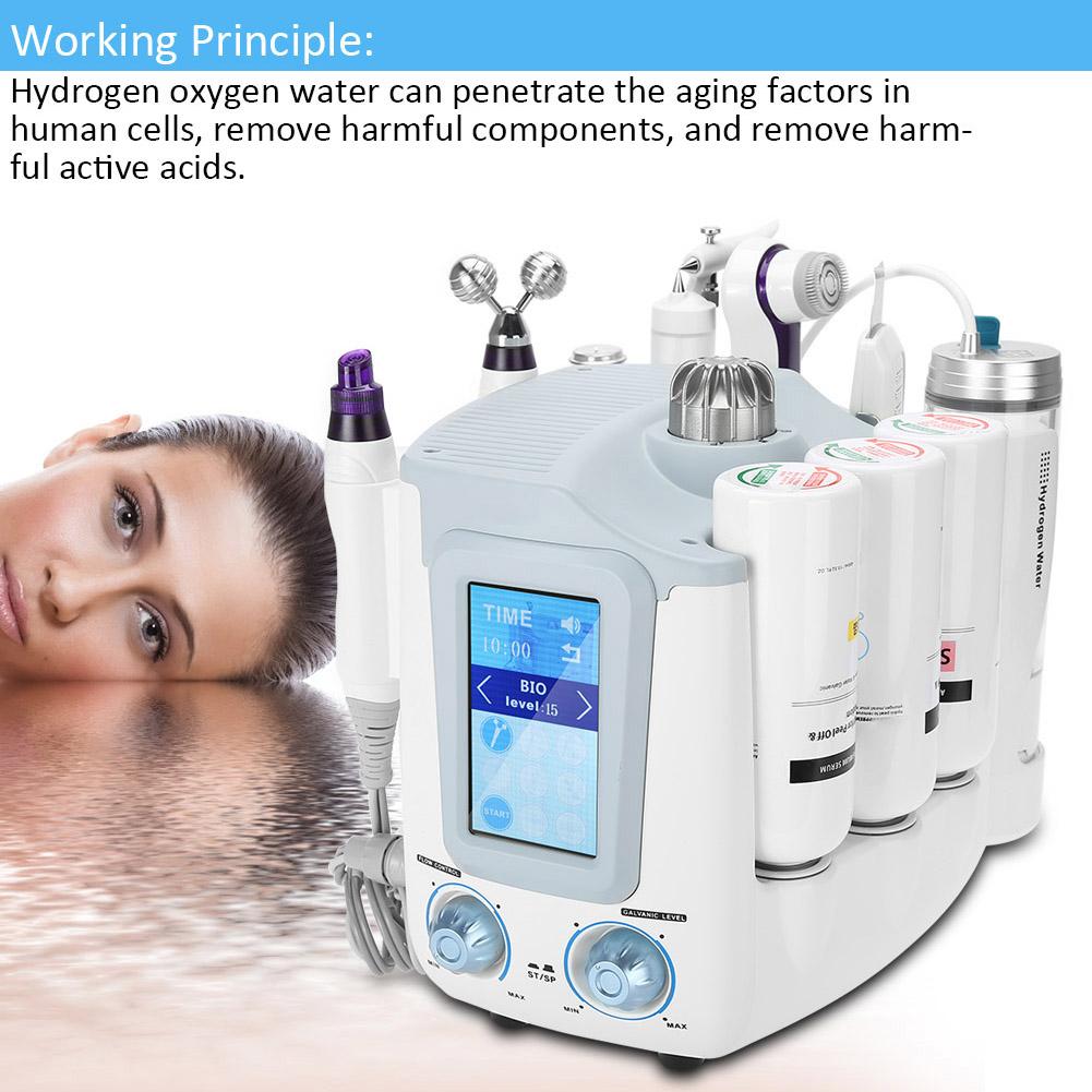 6 IN 1 Hydrogen Oxygen Beauty Machine Ultra Fine Bubble Deep Cleansing Skin Rejuvenation
