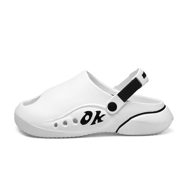 Fashion Summer Men Massage Sandals Slippers Indoor Outdoor Sandals Beach Casual Shoes Soft Sole Slides Men's Leaky Toed Fish Mouth