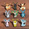 9pcs Cartoon Creative  Eevee Enamel Pins Eeveelution Pocket Monster Metal Brooch Badge Backpack Accessory Gifts