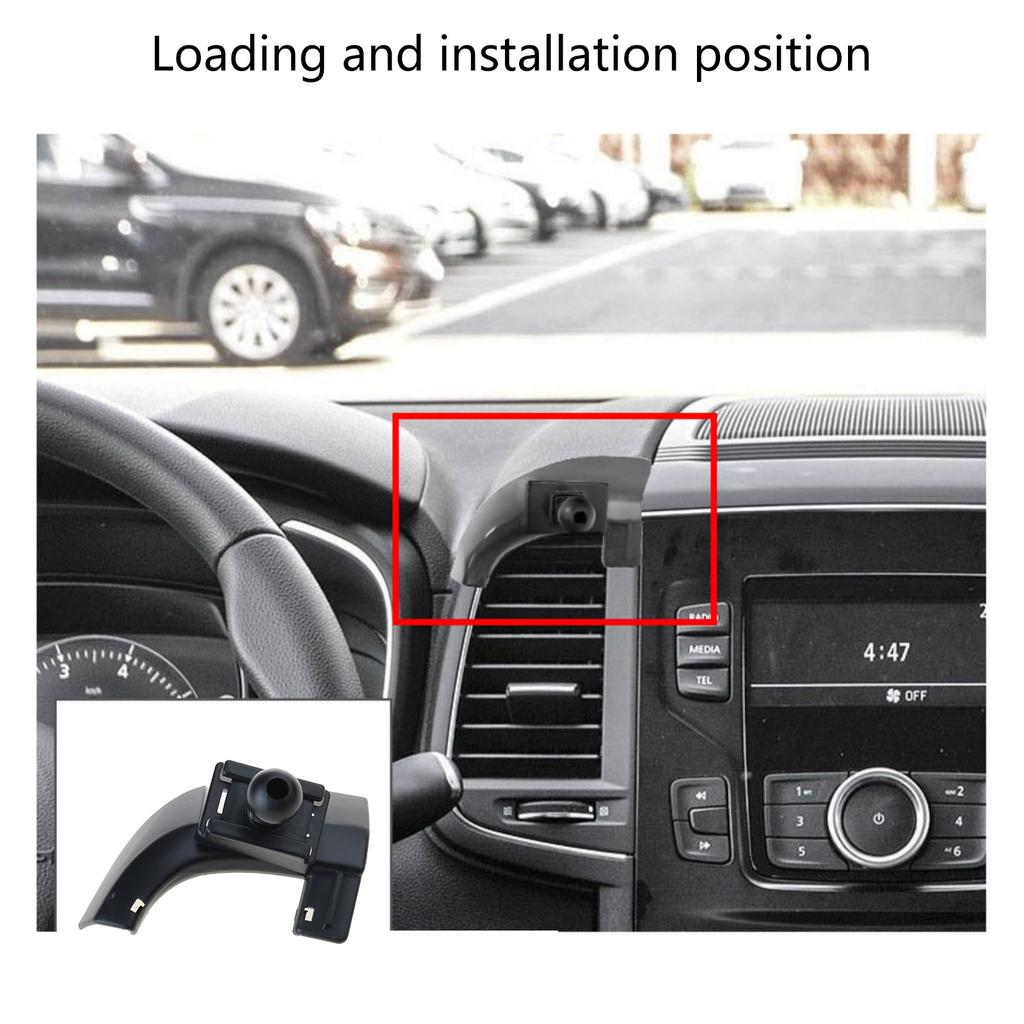 Adjustable Car Phone Support Rack, Quick Release Button, 360 Degree Rotatable Secure Driving Experience with Easy Access