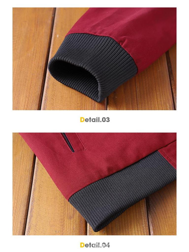 Men's Autumn/Winter Stand-Up Collar Color-Block Business Casual Jacket