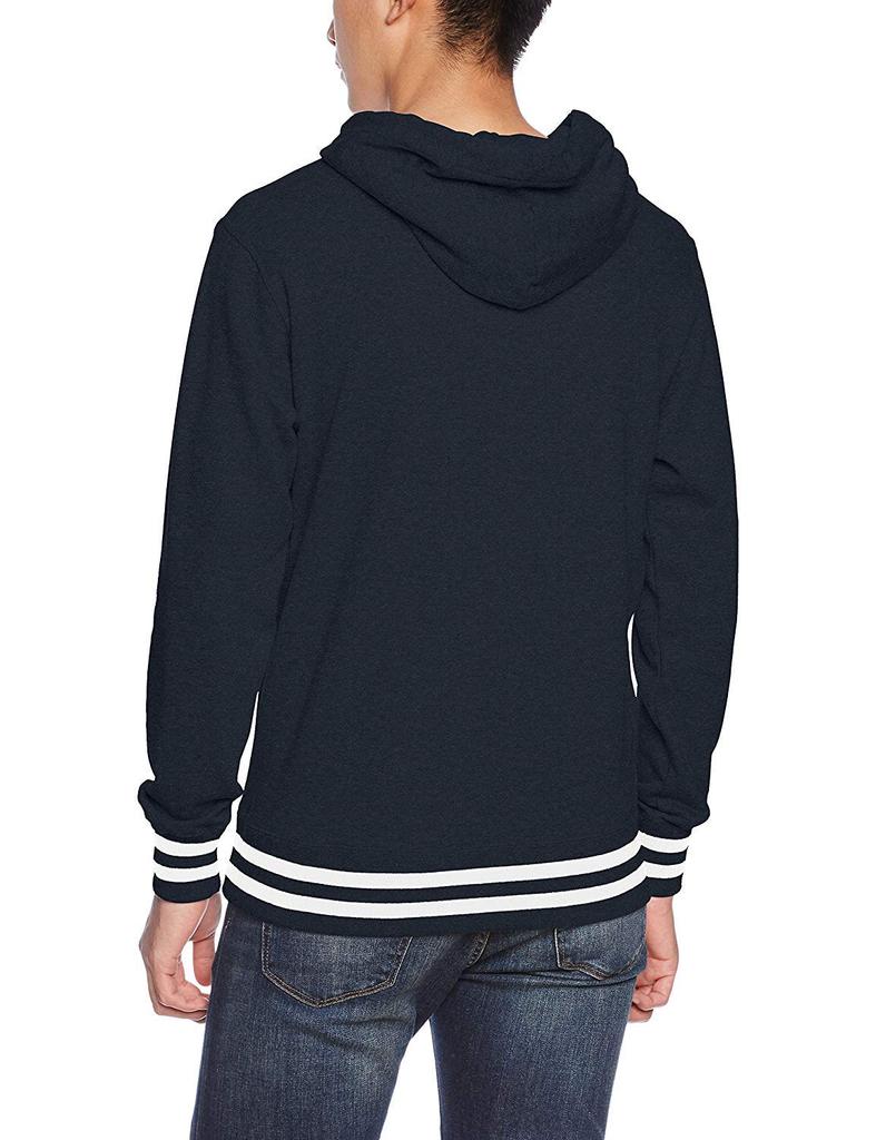 Parka Sweatshirt Fleece Line Rib One Point Logo Embroidery Hooded Sweatshirt Navy M [Champion] (Old Model) C3-L121 Men's