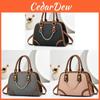 Vintage Pu Shell Shape Handbag With Zipper Pocket For Daily Use Womens Fashion