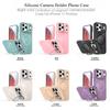 Metal Lens Stand Magnetic For Magsafe Phone Case For iPhone 17 Pro Max Air 16 Plus 15 14 13 12 11 Silicone Wireless Charge Cover