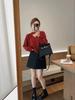 Women's High Waist A-Line Wool Skirt - Plain, Slim Fit, Versatile Midi for Spring, Autumn, Winter