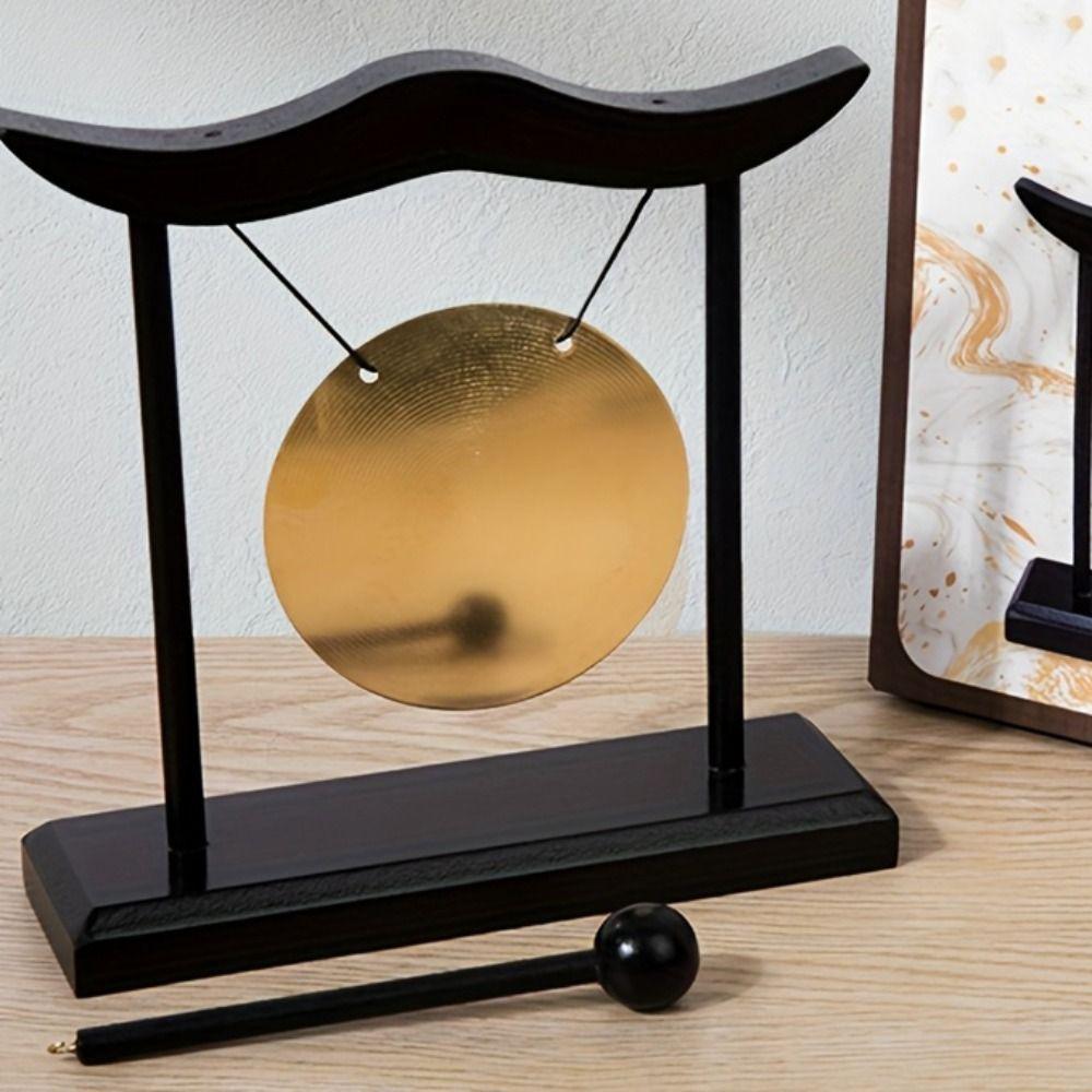 Fortune Copper Bell Relaxation Feng Shui Metal Cymbals Desktop Gong  Living Room Decor