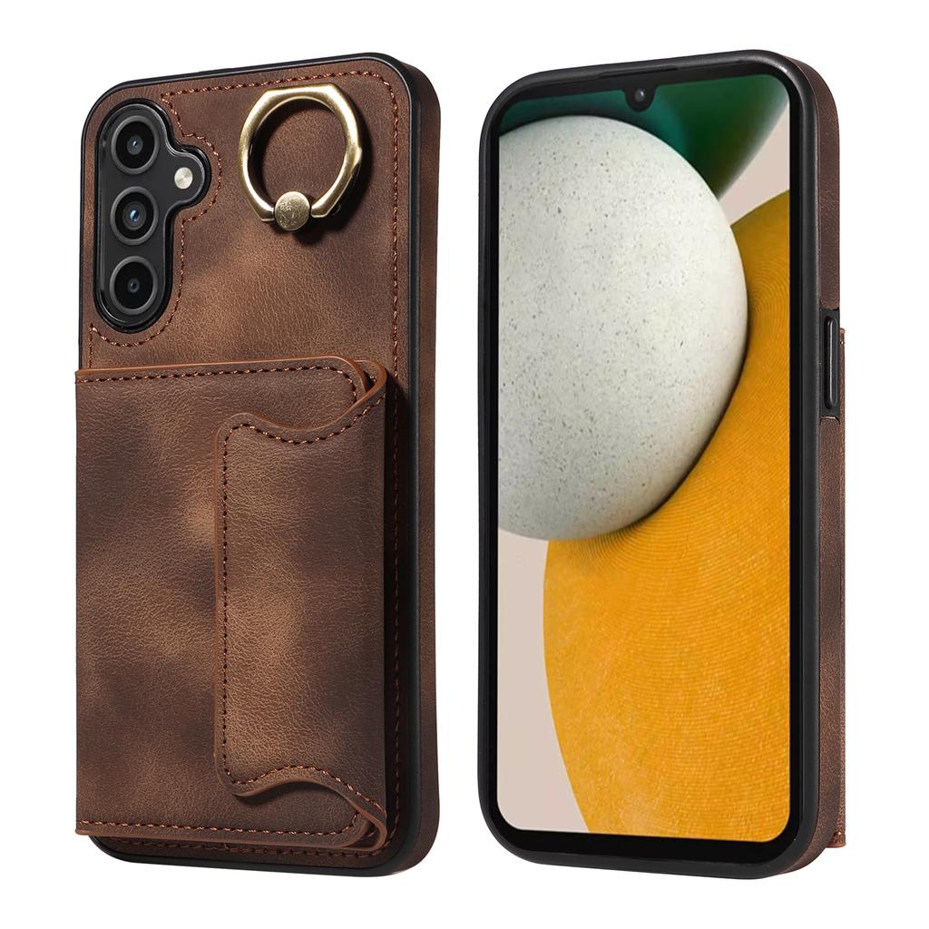 For Samsung Galaxy A15 (4G),Samsung Galaxy A15 5G Ring Bracket Card Holder Slots Cover Phone Case