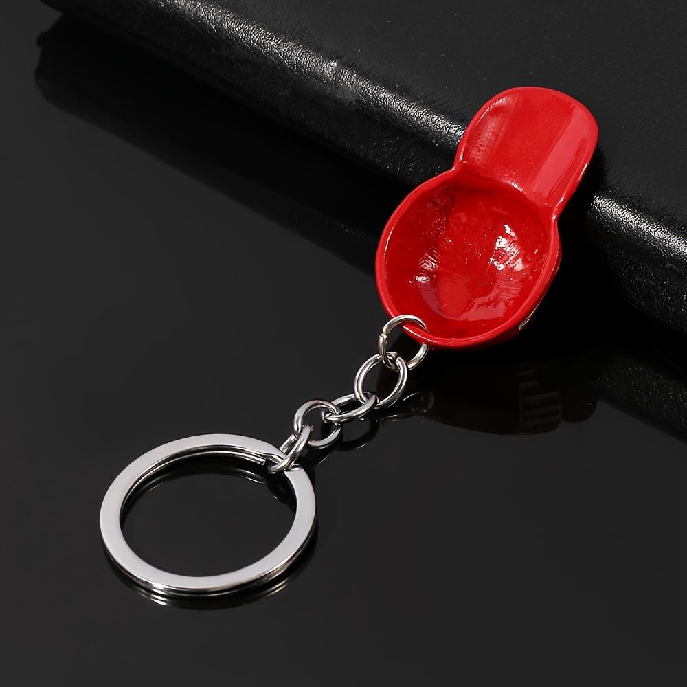 1pc Red Hat Men's Hip Hop Keychain, Fashion Player Cool Keychain Accessories Gift for Daily Wear