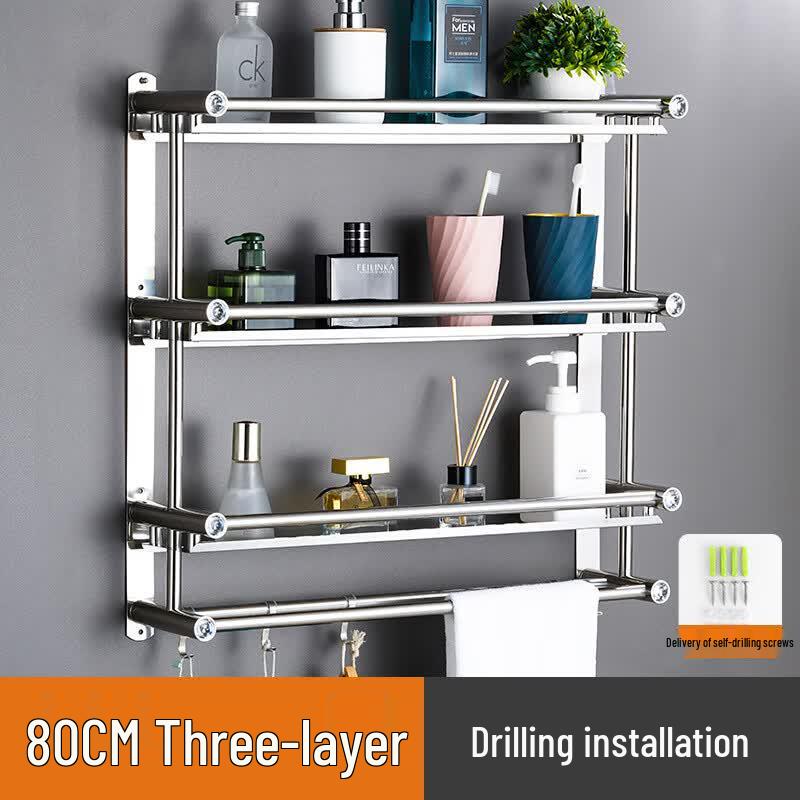 Hanyou Stainless Steel 3-Tier Bathroom Shelf