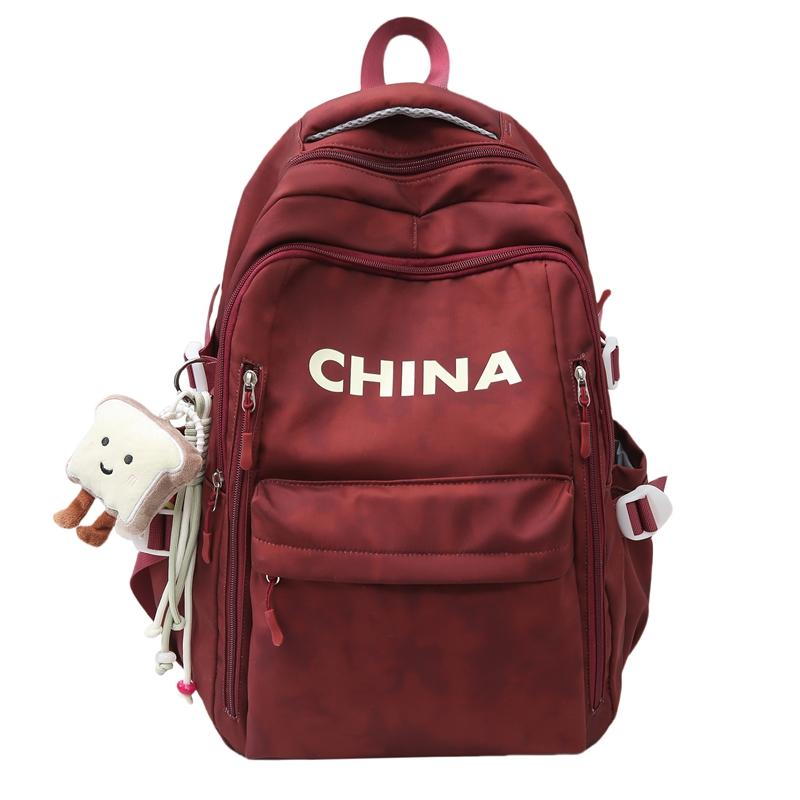 Student Class Computer Bag Women Large Capacity Travel Backpack Men Letter Backpack