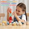 Montessori Toys Children'S Wooden Stacking Toys Stacked Stones Colored Stones Balance Cognitive Stacking Music