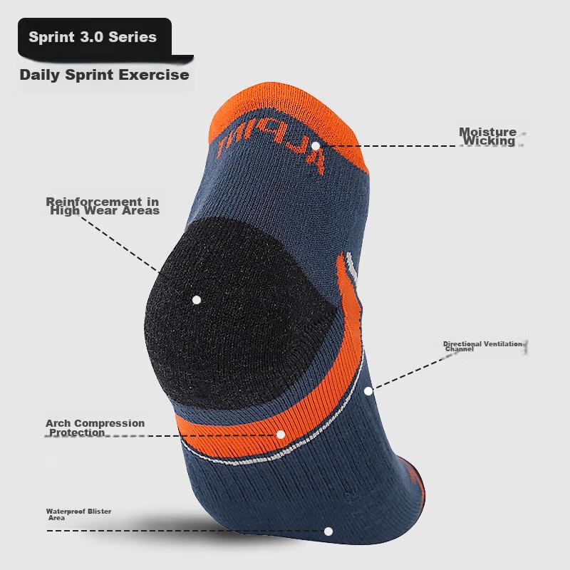 ALPINT MOUNTAIN Ermont CoolMax Professional Running Socks for Men, Hiking Socks, Short Sports Socks