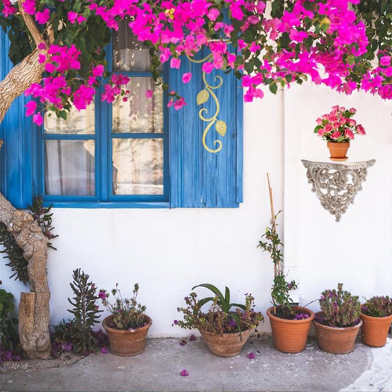 1 Stück Regaldeko Europäisches 3D-Lagerregal Modische florale Handwerkskunst Wandmontiert Wandkunst Harz Zuhause Wohnzimmer