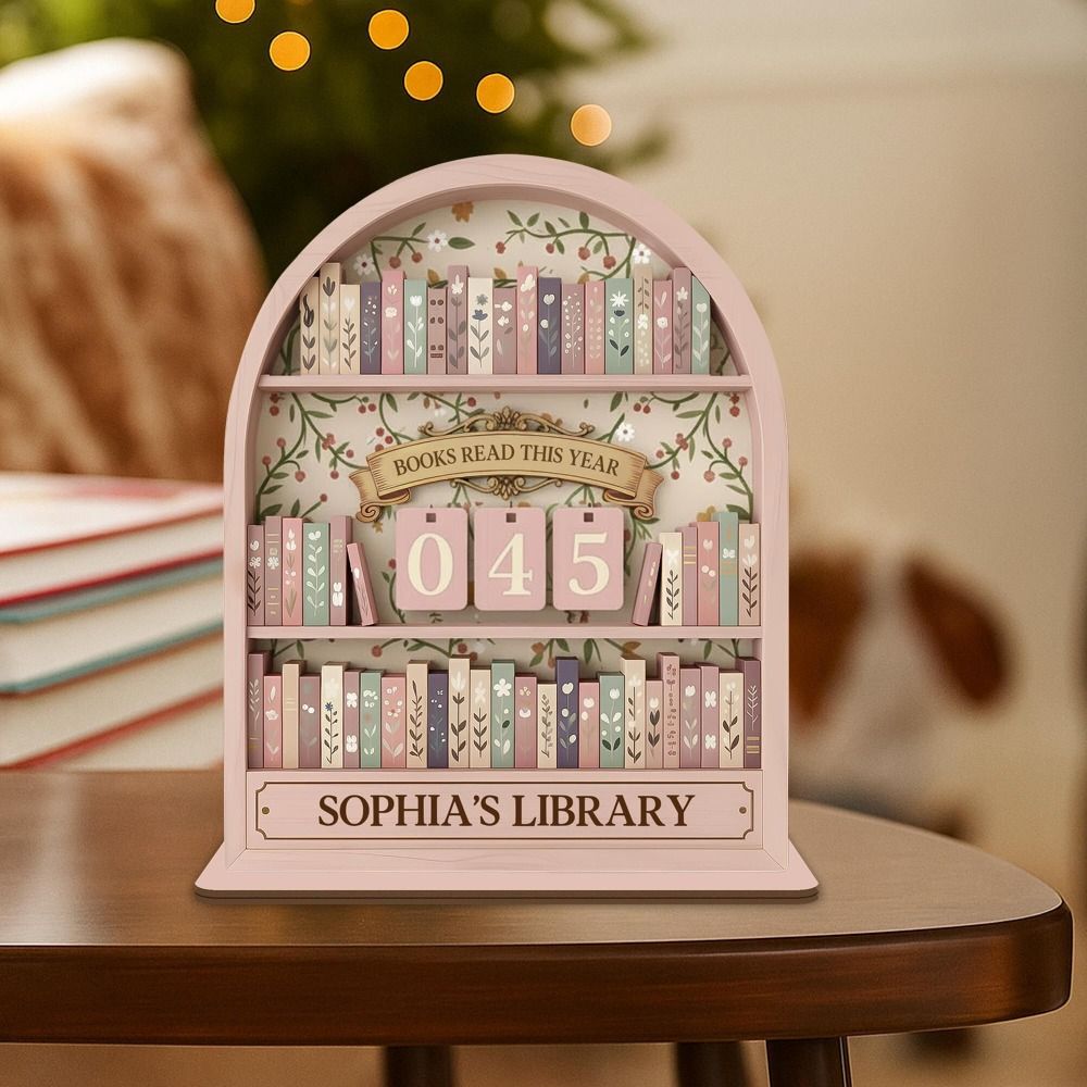 New Wooden Books Read Tracker Book Lovers Gift Reading Tracker Signage Books Read This Year Reading Counter Home Library Decor