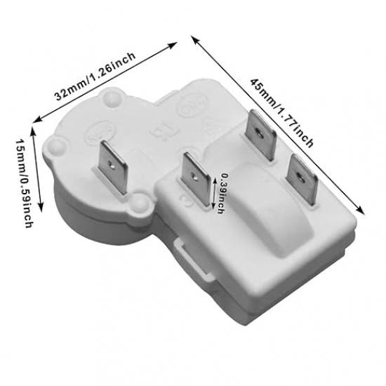 4 Pin Refrigerator Over Load Protector Compressor PTC Starter Relay for Haier Siemens Hotpoint Freezer ZHB65-120P15,